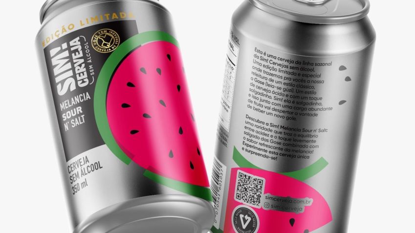 Latinha de 350 ml da cerveja Melancia SOUR’n Salt •